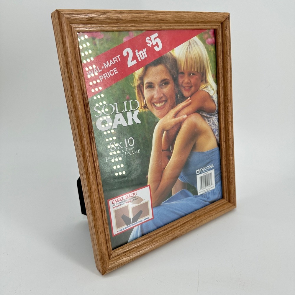 Decorel Solid Oak Wood Picture Frame 8x10 Natural Honey Finish Tabletop Wall